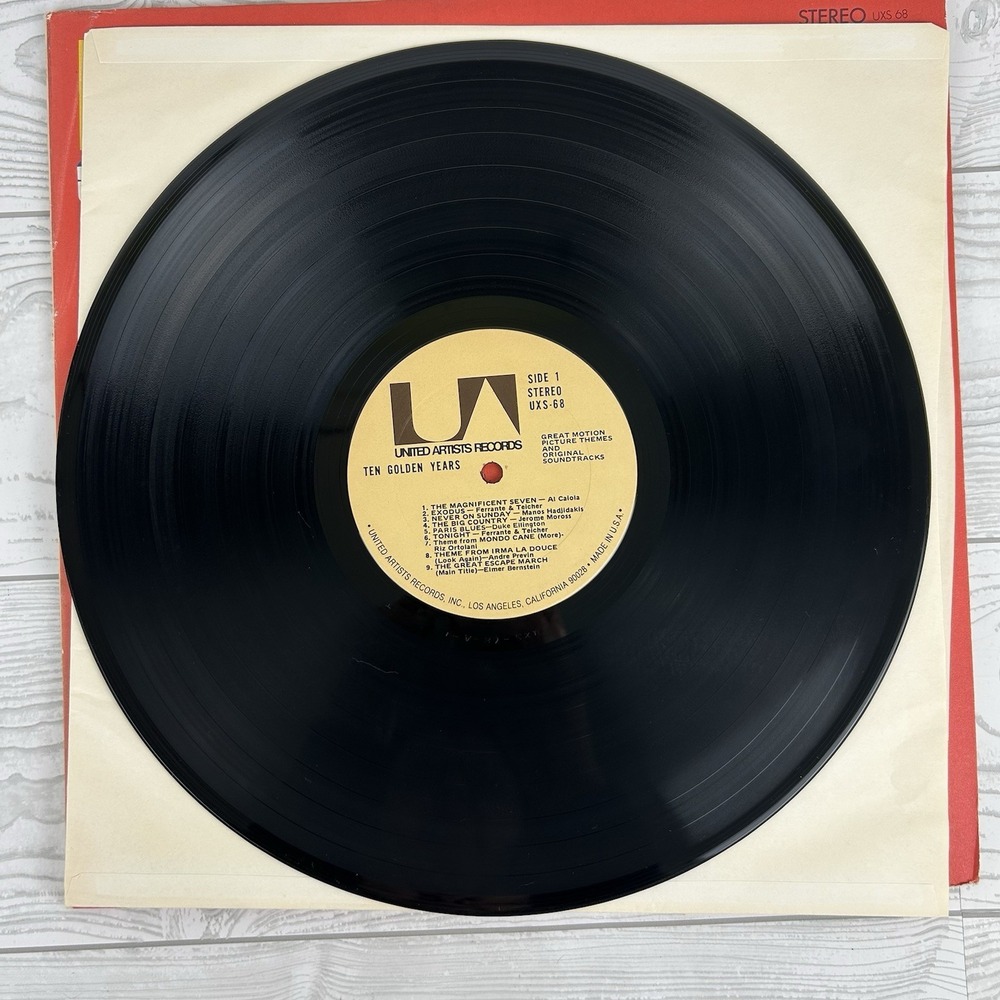 Ten Golden Years-36 Great Motion Picture Themes 2 Vinyl Set Ultrasonically clean - Picture 6 of 7